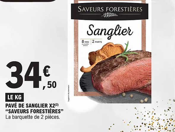 Pavé De Sanglier X2 "saveurs Forestières"