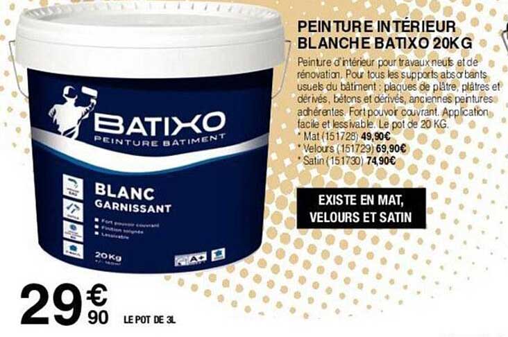 Peinture Intérieur Blanche Batixo 20kg