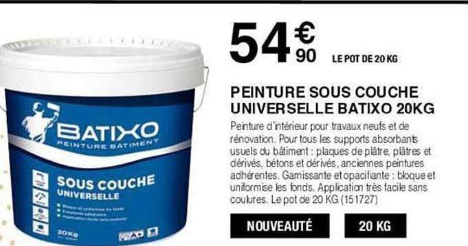 peinture sous couche universelle batixo 20kg
