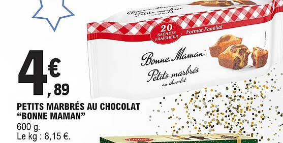 petits marbrés au chocolat "bonne maman"