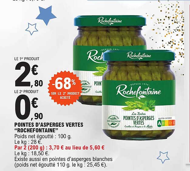 pointes d'asperges vertes "rochefontaine"