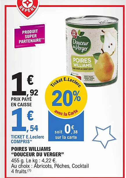 Poires Williams "douceur Du Verger"