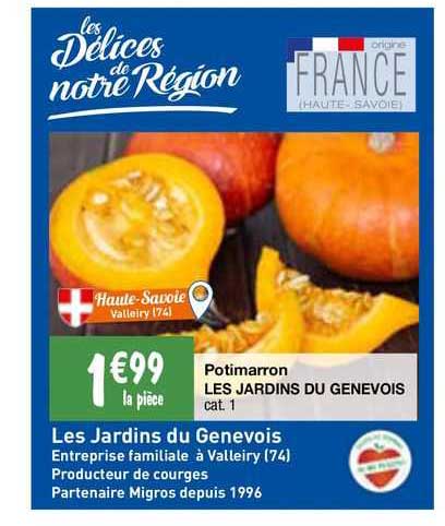 potimarron les jardins du genevois