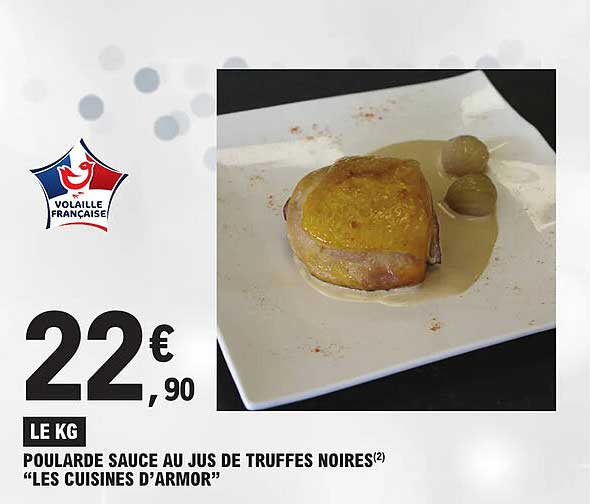 poulard sauce de jus de truffes noires "les cuisines d'armor"