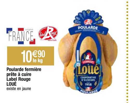 poularde fermière prête à cuire label rouge loué