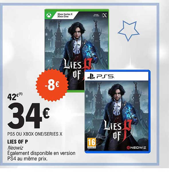 ps5 ou xbox one/series x lies of p