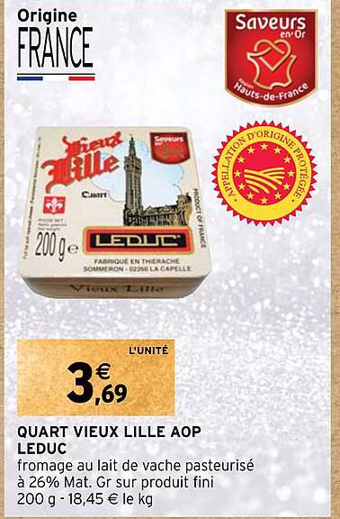 quart vieux lille aop leduc