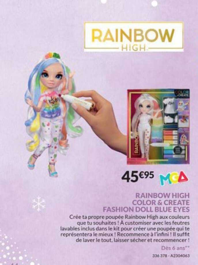 rainbow high color & create fashion doll blue eyes