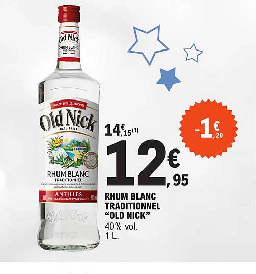 rhum blanc traditionnel "old nick"
