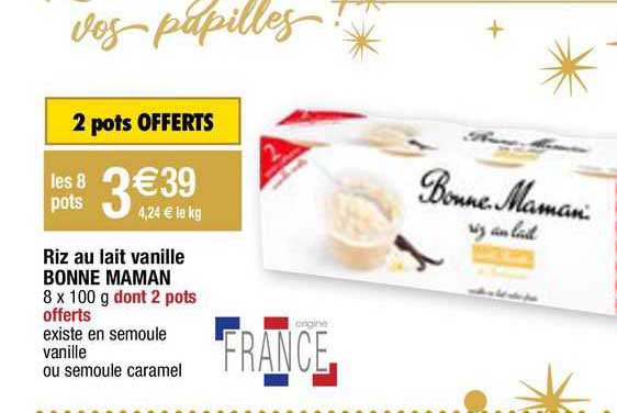 riz au lait vanille bonne maman