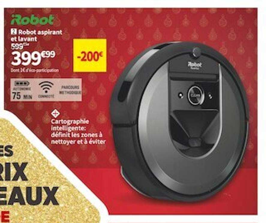 robot aspirant et lavant