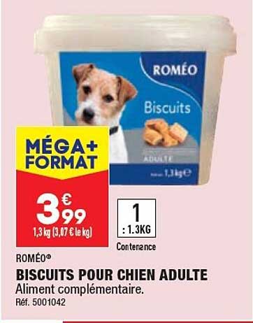 roméo biscuits pour chien adulte