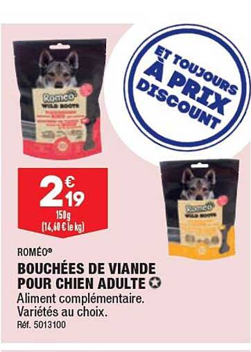 Roméo Bouchées De Viande Pour Chien Adulte