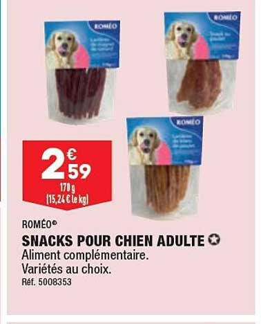 roméo snacks pour chien adulte