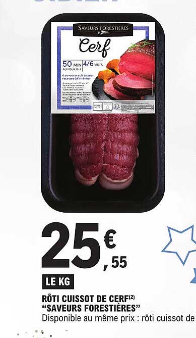 rôti cuissot de cerf "saveurs forestières"