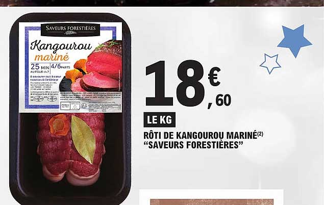 rôti de kangourou mariné "saveurs forestières"