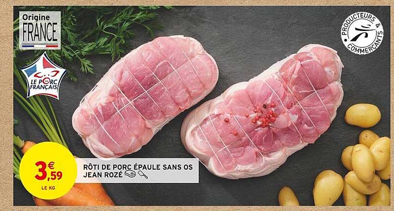 rôti de porc épaule sans os jean rozé
