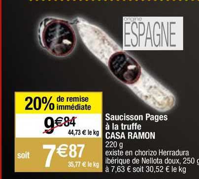 saucisson pages à la truffe casa ramon
