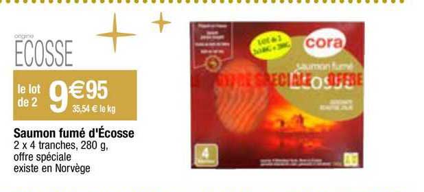 saumon fumé d'écosse cora