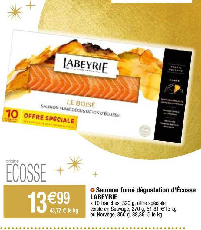 saumon fumé dégustation d'écosse labeyrie