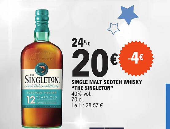 single malt scotch whisky "the singleton"