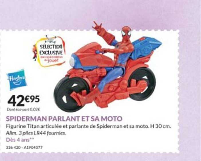 spiderman parlant et sa moto