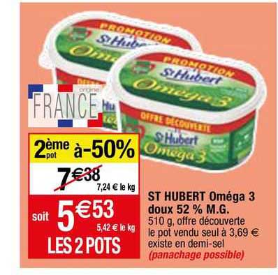 st hubert oméga 3 doux 52% m.g.