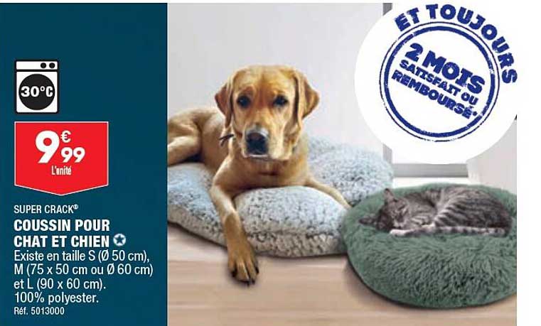 super crack coussin pour chat et chien