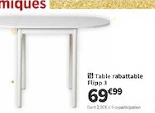 table rabattable flipp 3