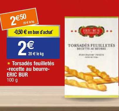 Torsadés Feuilletés - Recette Au Beurre Eric Bur