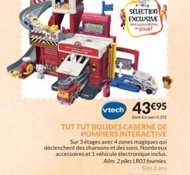 tut tut bolides caserne de pompiers interactive vtech