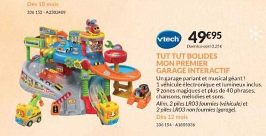 tut tut bolides mon premier garage interactif vtech
