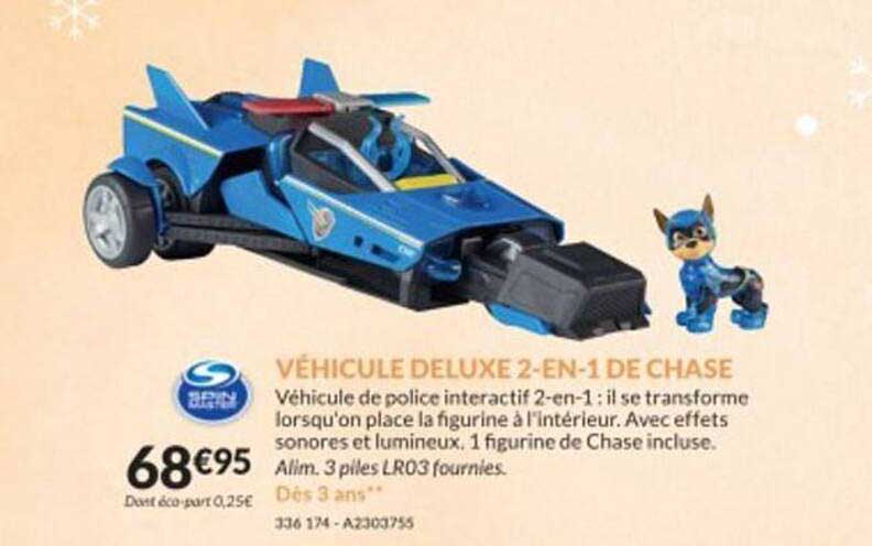 vehicule deluxe 2-en-1 de chase
