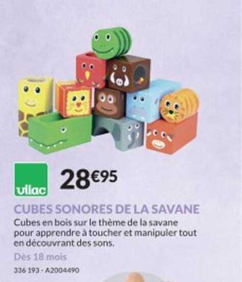 vilac cubes sonores de la savane