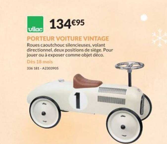 Vilac Porteur Voiture Vintage