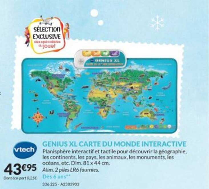 vtech genius xl carte du monde interactive