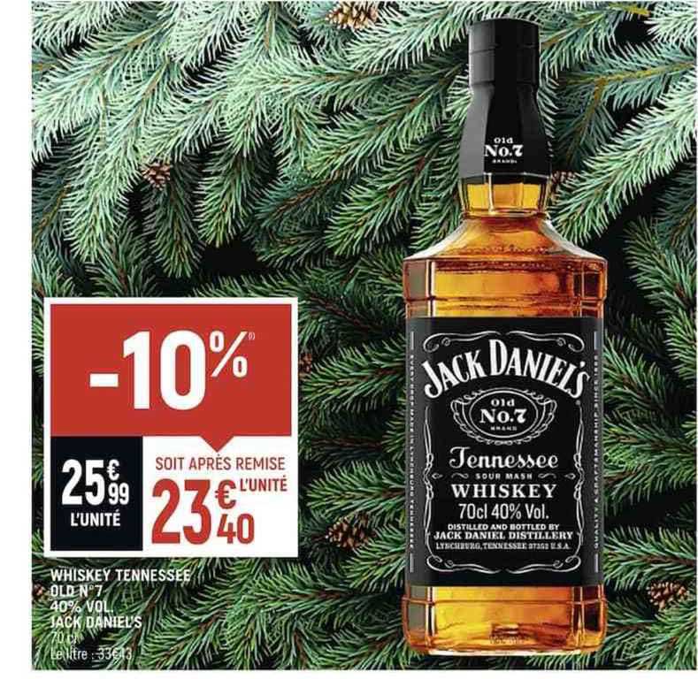 whiskey tennessee old n°7 40% vol. jack daniel's