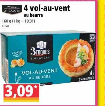 4 vol-au-vent 3 toques