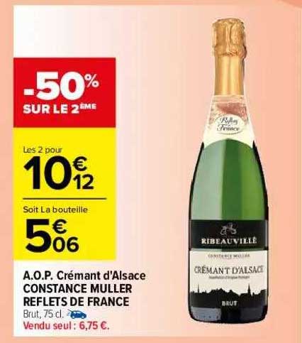 a.o.p. crémant d'alsace constance muller reflets de france