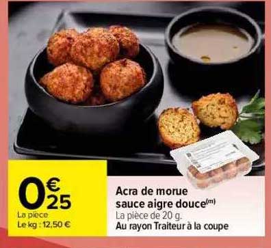 acra de morue sauce aigre douce