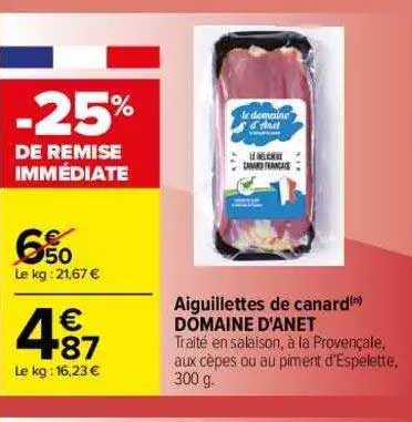 aiguillettes de canard domaine d'anet