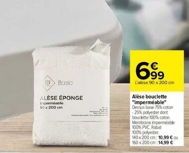 Alèse Bouclette "imperméable" Tex Home Basic