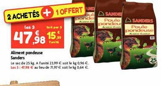 aliment pondeuse sanders