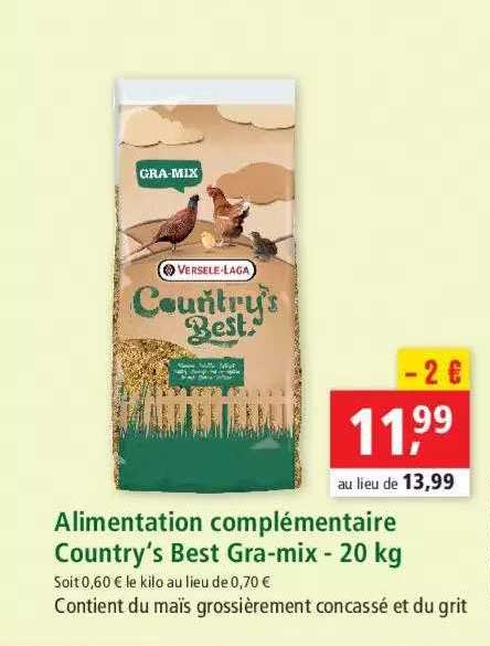 alimentation complémentaire country's best gra-mix - 20 kg
