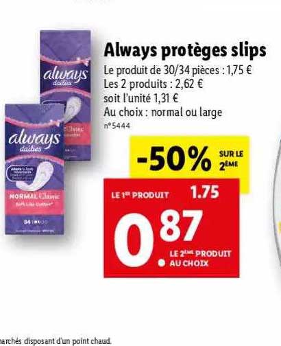 always protèges slips