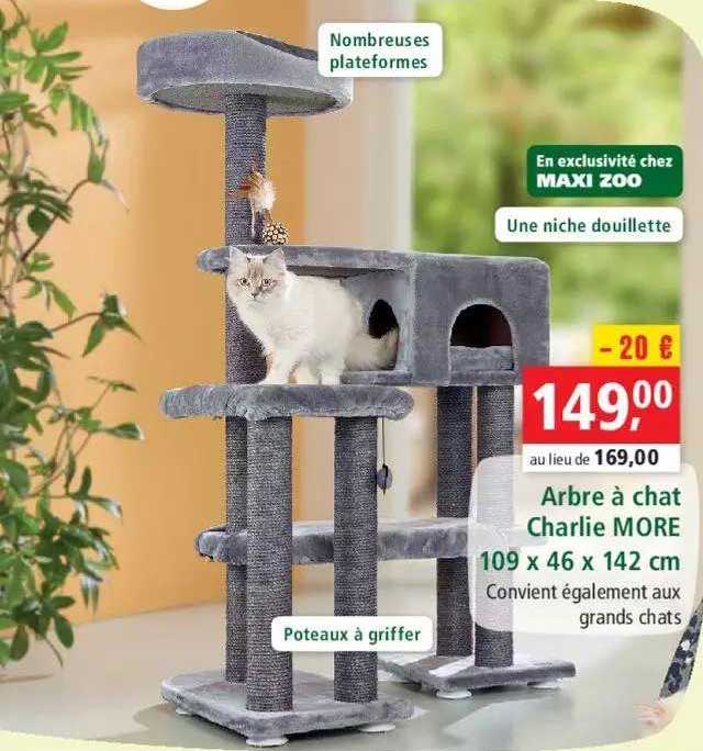 arbre à chat charlie more 109 x 46 x 142 cm