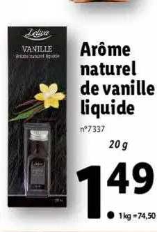 Arôme Naturel De Vanille Liquide Deluxe
