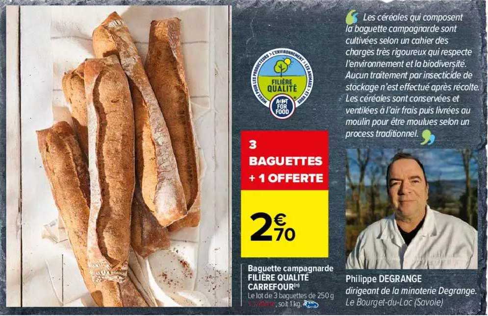 Baguette Campagnard Filière Qualité Carrefour