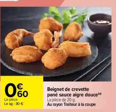 Beignet De Crevette Pané Sauce Aigre Douce