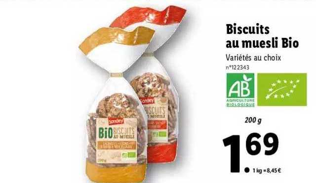 Biscuits Au Muesli Bio Sondey